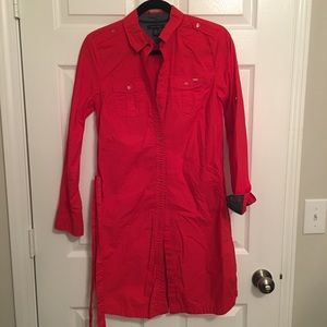 Red Tommy Hilfiger Shirt Dress